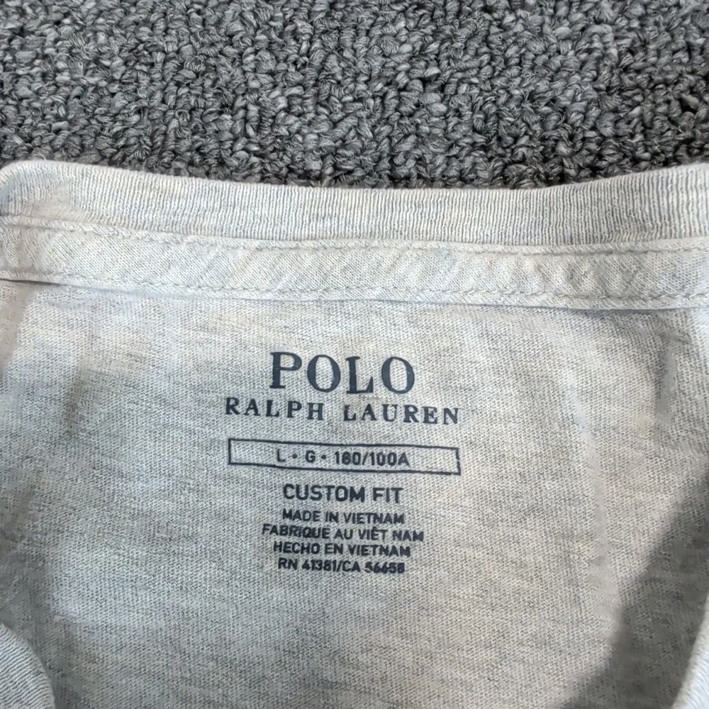 Polo Ralph Lauren Classic Preppy Long Sleeve T-Shirt Mens L Gray Cotton Tee